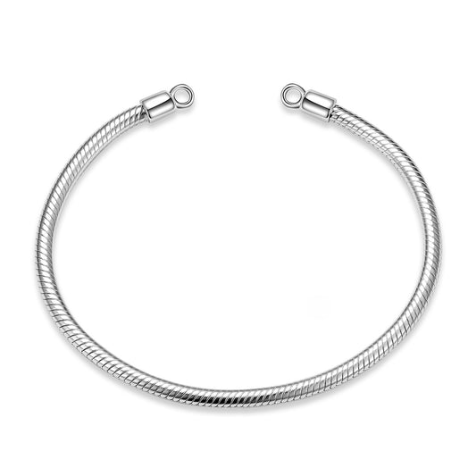 Pulsera de Cadena Espina de Serpiente en Plata 925 - Base DIY sin Cierre