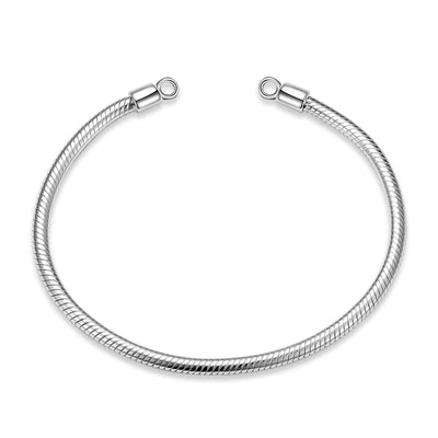 Pulsera de Cadena Espina de Serpiente en Plata 925 - Base DIY sin Cierre