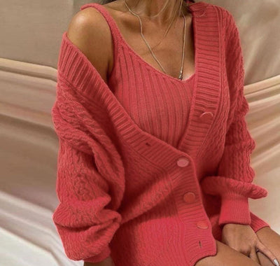 Conjunto Elegante: Blazer Monopecho y Vestido Suéter Camisola - Image 5