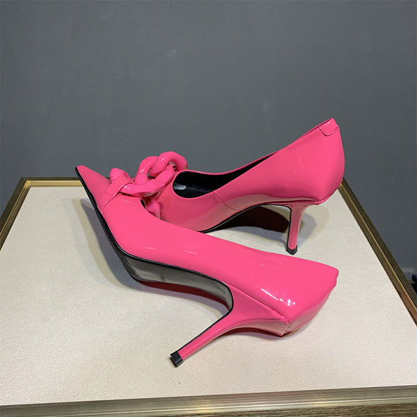 Tacones Charol Punta Fina Colores Caramelo - Elegancia Versátil