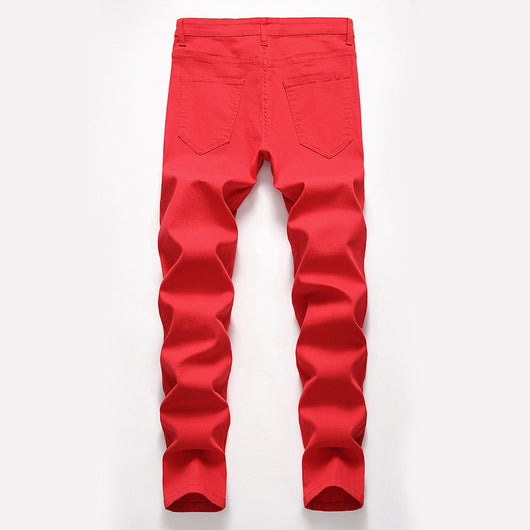 Pantalones Vaqueros Elásticos Casuales Estilo Europeo y Americano para Hombre - Image 15