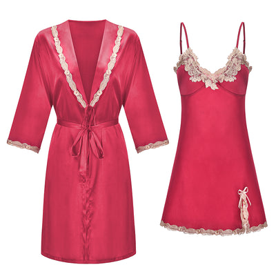 Pijama Sexy de Primavera y Otoño para Mujer - Conjunto de Dos Piezas con Tirantes - Image 19