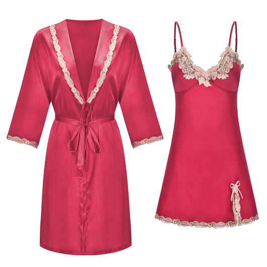Pijama Sexy de Primavera y Otoño para Mujer - Conjunto de Dos Piezas con Tirantes - Image 19