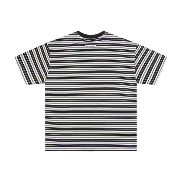 Camiseta Rayada de Cuello Redondo para Hombre