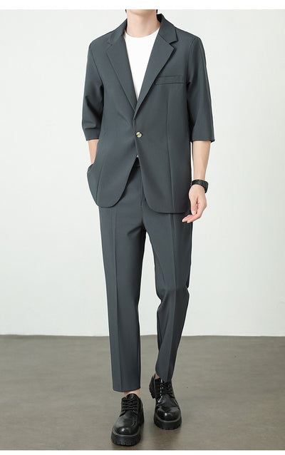Blazer Casual de Seda de Hielo para Hombre - Ligero y Fresco para Verano - Image 18