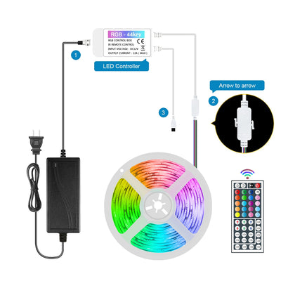 Tira LED Inteligente 44 Teclas 5M Impermeable con Cambio de Color - Image 9