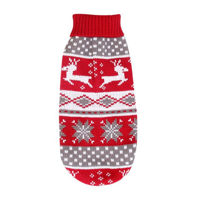 Suéter Navideño Cuello Alto para Mascotas - Diseño Tejido Festivo - Image 2