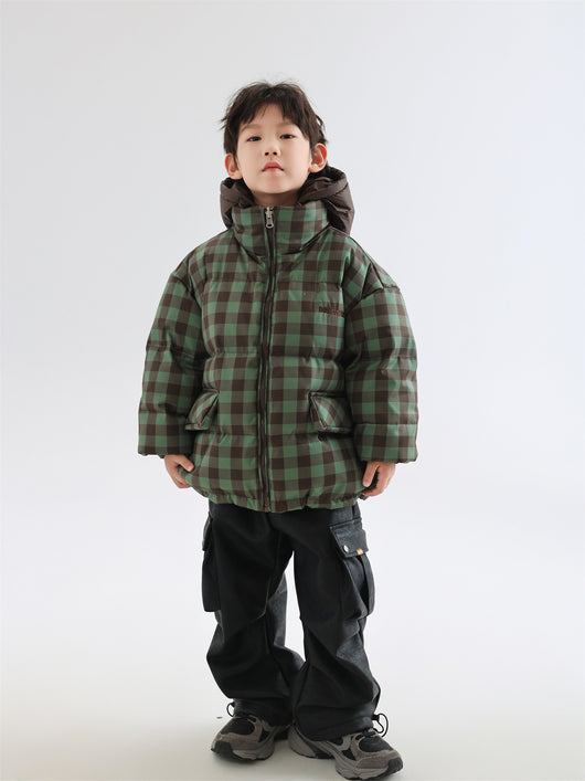 Abrigo Infantil Reversible Acolchado Cuadros Invierno - Image 18