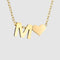 Simple Heart-shaped Letter Pendant Women's Dorado-plated Necklace Clavicle Chain Dorado M