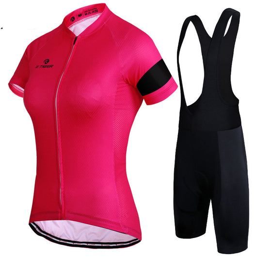 Conjunto de Ciclismo Mujer Tirantes Manga Corta Verano Transpirable - Image 4