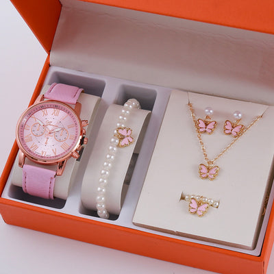 Conjunto de Reloj con Pulsera Graduada y Joyas para Mujer - Image 3
