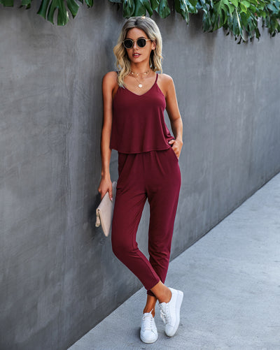 Jumpsuit Enterizo Halter Cuello Escotado con Bolsillos - Image 3