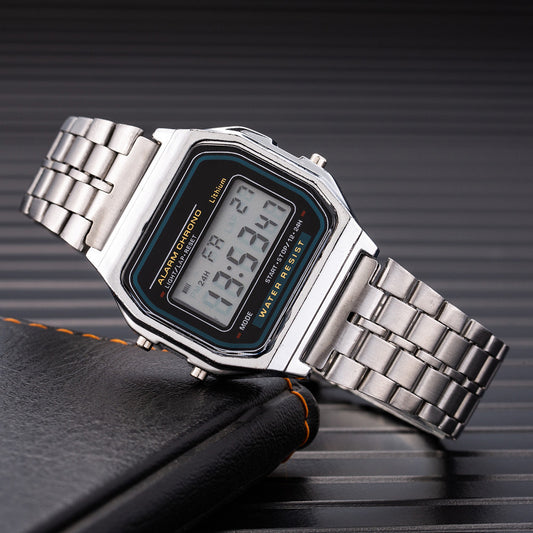 Reloj Digital LED Acero Harajuku A159 Multifunción Estilo Urbano
