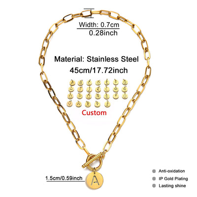 Collar Colgante de Letra Mayúscula para Mujer - Cadena Clavícula - Image 7
