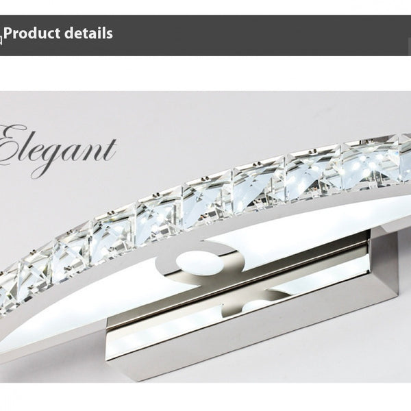 Lámpara LED de Espejo para Baño con Cristal - Luz Frontal Elegante