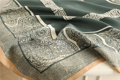 Pañuelo Cuadrado Retro Estampado para Mujer - Diseño Clásico - Image 38