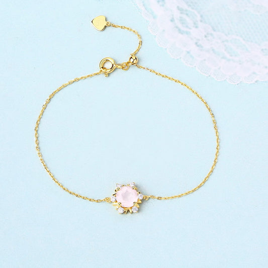 Joya de Topacio Cristal Limón con Diamante Japonés y Coreano