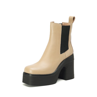 Botas Tobilleras con Tacón Robusto y Punta Cuadrada - Image 13