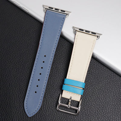 Correa de Reloj de Cuero Bicolor Elegante y Versátil