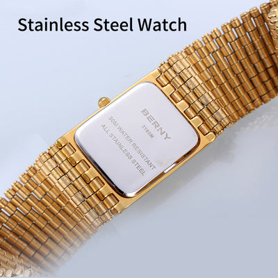 Reloj de Cuarzo Dorado Ultrafino para Pareja - Acero Inoxidable Resistente al Agua - Image 4