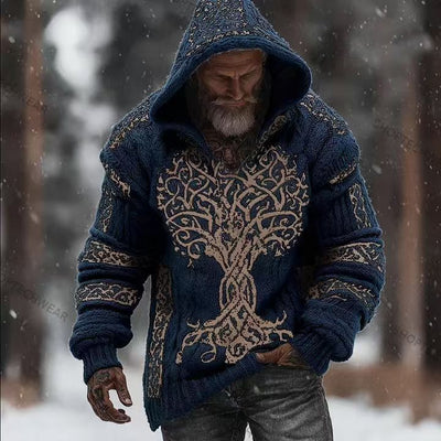 Sudadera Estampada con Capucha de Punto para Hombre - Image 13