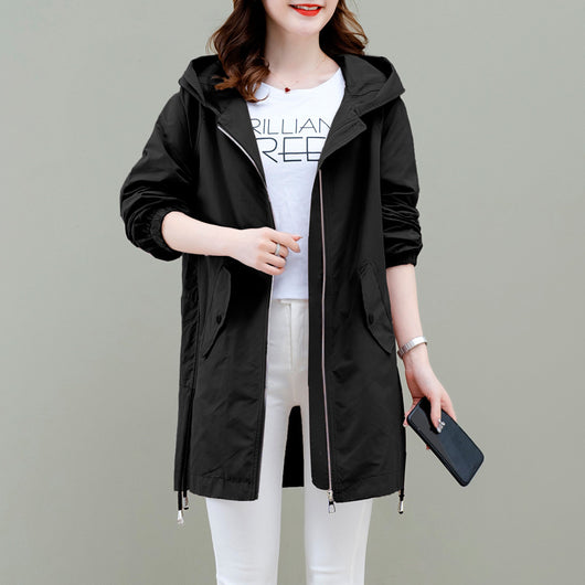 Chaqueta Cortaviento Casual Mujer Largo Medio - Image 3