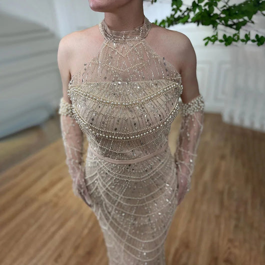Vestido Largo de Lujo Pearl con Caída Elegante - Image 23
