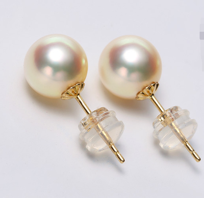 Aretes de Perla Redonda de Agua de Mar - Image 6