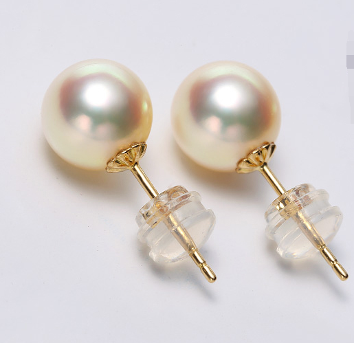 Aretes de Perla Redonda de Agua de Mar - Image 6