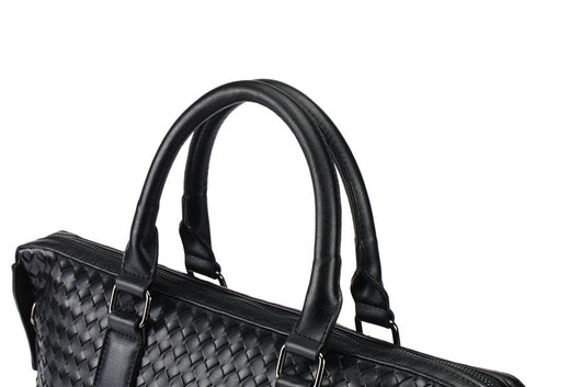 Maletín de Cuero Tejido a Mano para Hombre - Bolsa de Negocios Premium con Compartimento para Laptop - Image 14