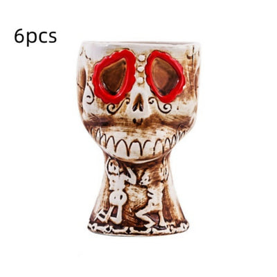 Taza Calavera Pirata Cerámica Estilo Tiki Hawaii para Cócteles - Image 20
