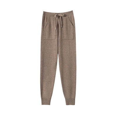 Pantalones de Punto Otoño-Invierno para Mujer, Cintura Alta Drapeado Elegante Efecto Adelgazante - Image 6