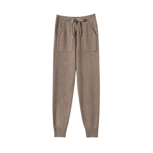 Pantalones de Punto Otoño-Invierno para Mujer, Cintura Alta Drapeado Elegante Efecto Adelgazante - Image 6