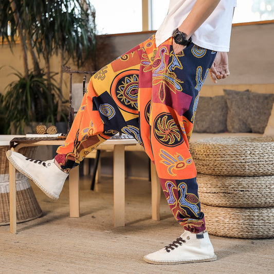Pantalones Nepal de Lino Estilo Asiático con Cintura Baja - Image 2