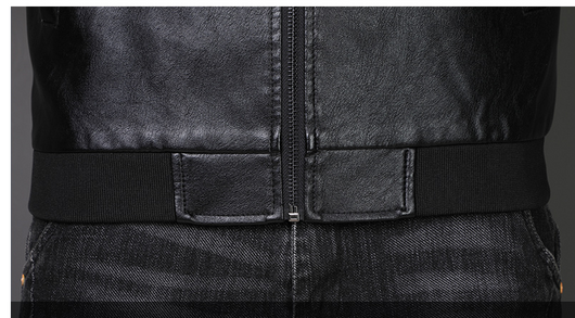 Chaqueta de Cuero Sintético Tide Casual Talla Grande para Hombre - Image 20