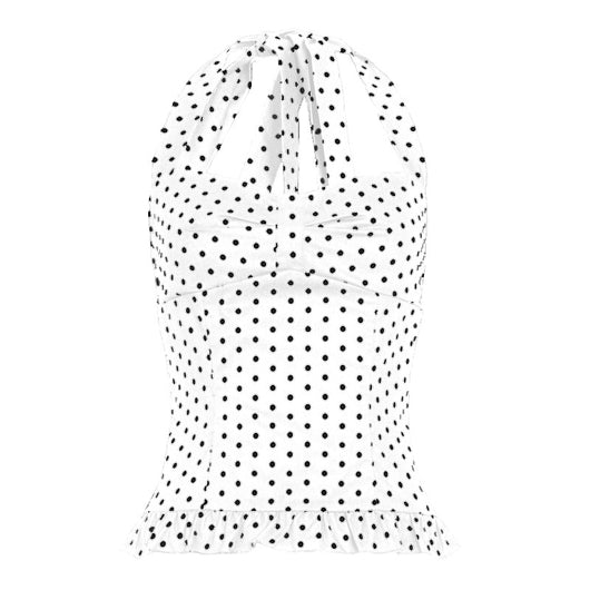 Top Halter Lunares Ajustado - Camiseta Tubo Elegante - Image 16