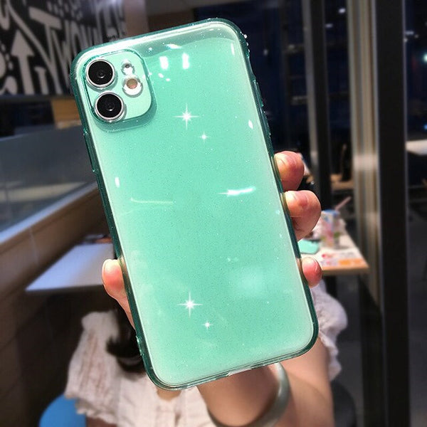 Funda para celular con polvo fluorescente