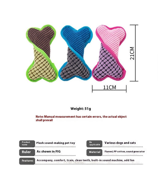 Juguete de Hueso Sonoro para Perros con Textura Masticable - Image 12