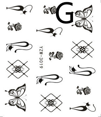 Stickers de Uñas Mariposa Negra - Diseño Elegante - Image 22