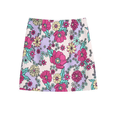 Conjunto Crop Top Encaje con Cordones y Falda Cintura Alta - Image 5