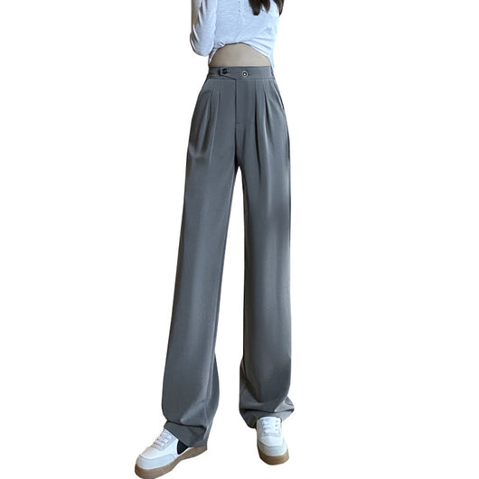 Pantalón Ancho Cintura Alta con Drapeado Elegante - Image 6