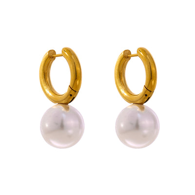 Aretes de Perla con Baño de Oro 18K - Diseño Elegante - Image 8