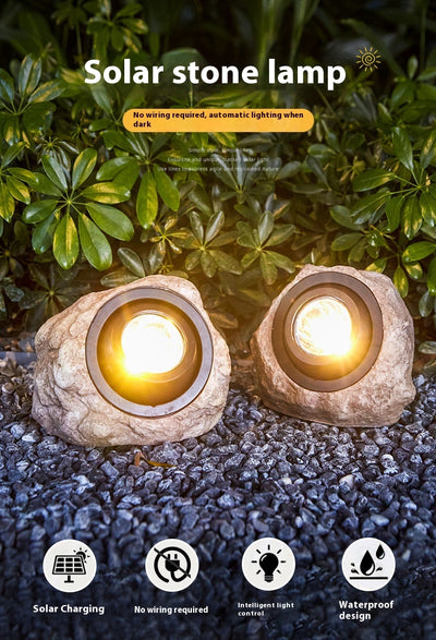 Lámpara Solar de Resina para Jardín con Ángulo Ajustable e Impermeabilidad - Image 4