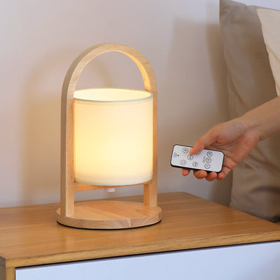 Lámpara Nocturna Minimalista de Madera con Control Remoto y Carga Inalámbrica - Image 3