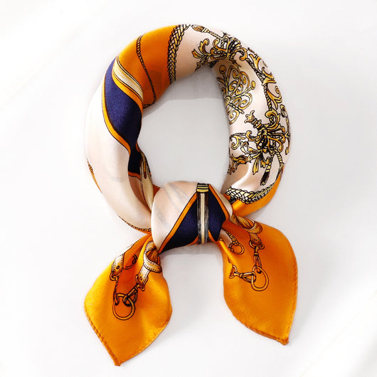 Pañuelo de Seda Cuadrado para Mujer - Diseño Estampado Versátil Primavera Verano - Image 8