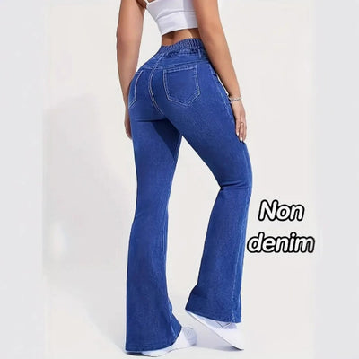Leggings Acampanados con Estampa Digital y Efecto Denim - Image 3