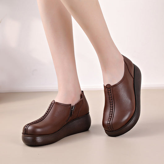 Zapatos de Cuero Genuino para Mujer con Tacón Alto y Plataforma - Image 2