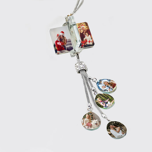 Colgante de Cristal para Espejo Retrovisor con Foto Personalizada - Image 12