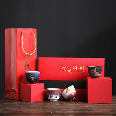 Juego de Tazas de Té de Cerámica Artesanal Estilo Japonés - Image 13
