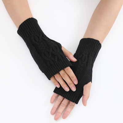 Guantes Tejidos Medio Dedo para Parejas - Lana Cálida Invierno Unisex - Image 26